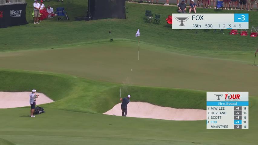 Ryan Fox drains 6-foot birdie putt on No. 18 at TOUR Championship