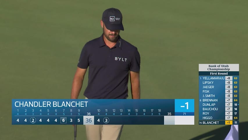 Chandler Blanchet drains 43-foot birdie putt on No. 11 at Bank of Utah