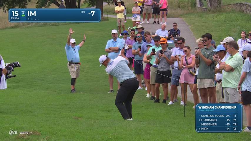 Sungjae Im sinks a 25-foot birdie putt on No. 15 at Wyndham