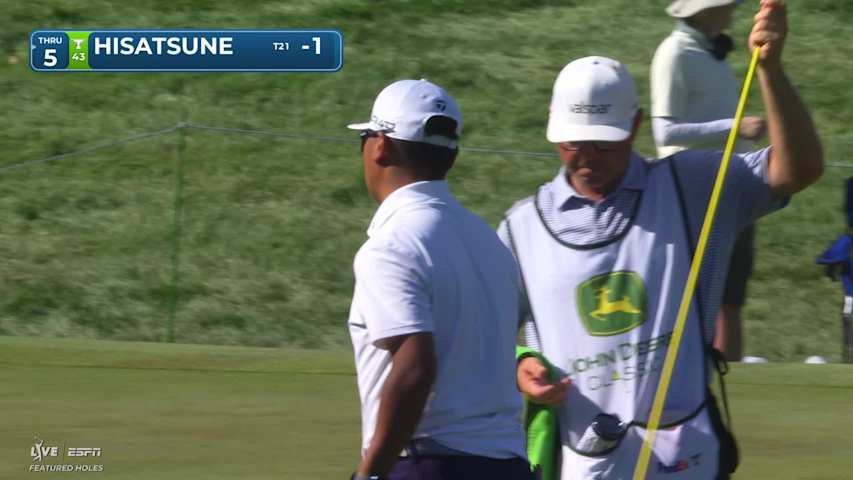 Ryo Hisatsune drains 7-foot birdie putt on No. 14 at John Deere