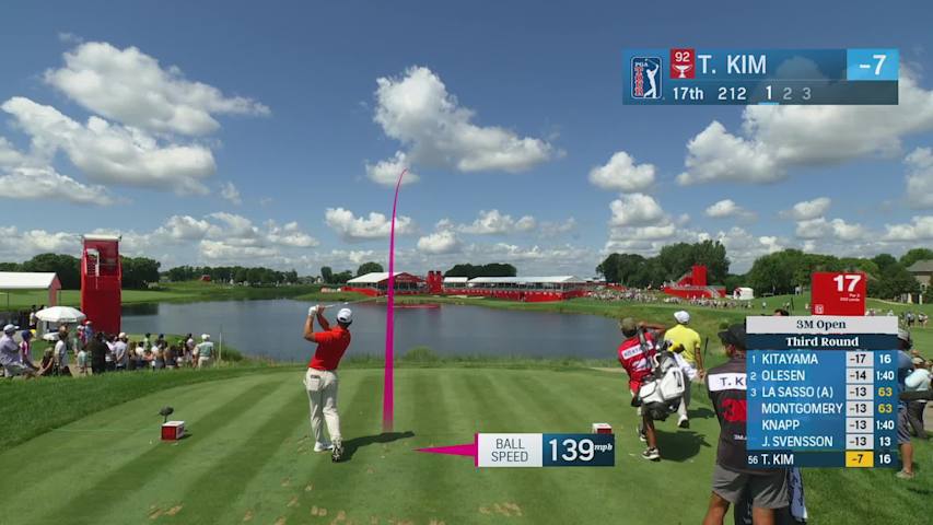 Tom Kim makes birdie on No. 17 at 3M Open