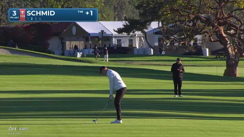 Matti Schmid hits 104-yard approach to 7 feet, sets up birdie at The Genesis