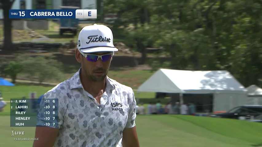 Rafa Cabrera Bello makes birdie on No. 15 at Wyndham