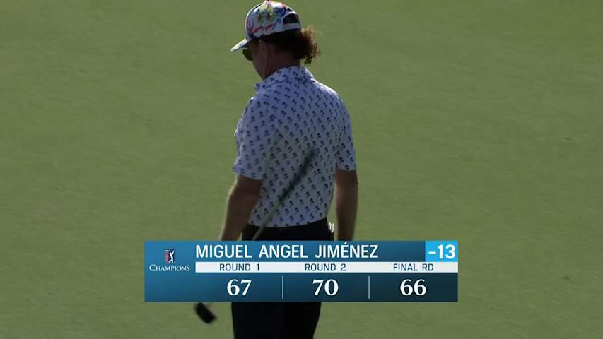 Miguel Angel Jiménez closes with birdie at Mitsubishi
