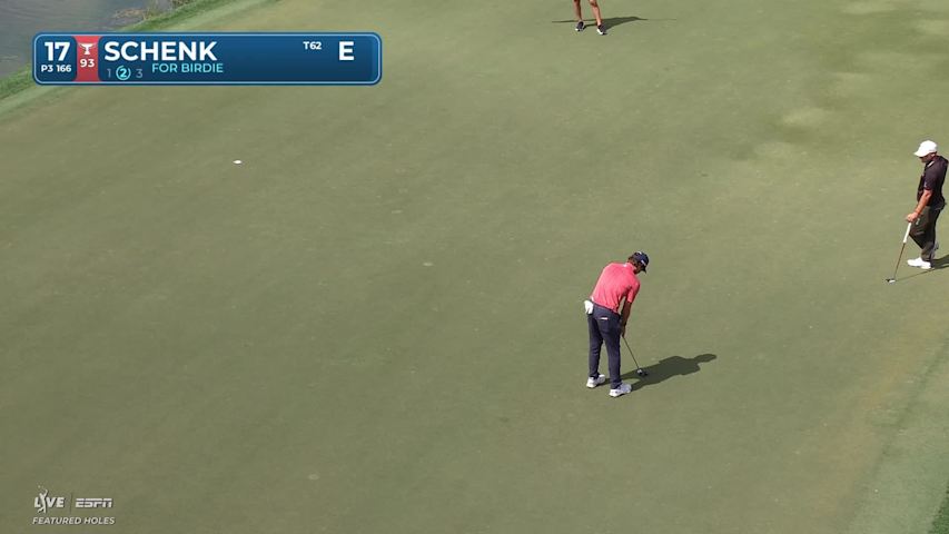 Adam Schenk pours in 30-foot birdie putt on No. 17 at Cognizant Classic