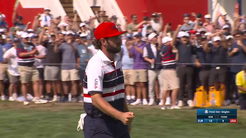 Cameron Young electrifies crowd with opening birdie at Ryder Cup