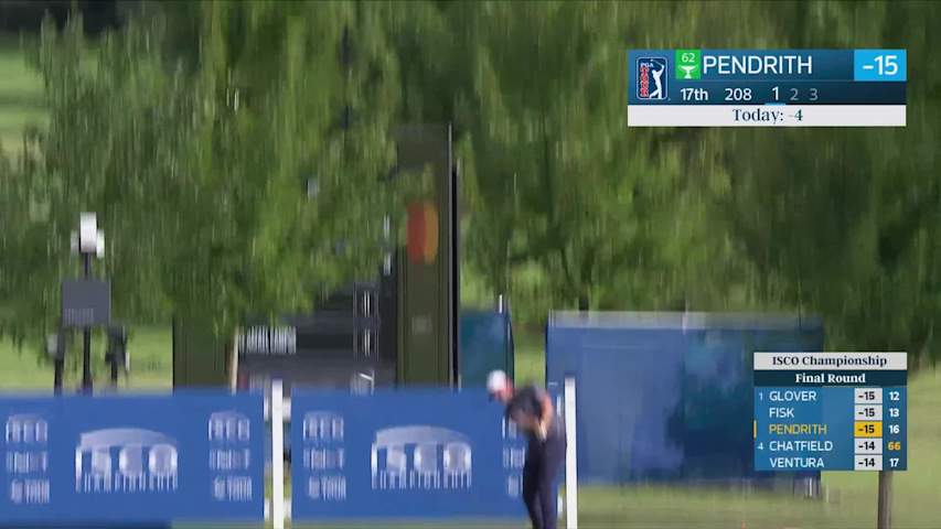 Taylor Pendrith hits tee shot to 3 feet, sets up birdie on No. 17 at ISCO Championship