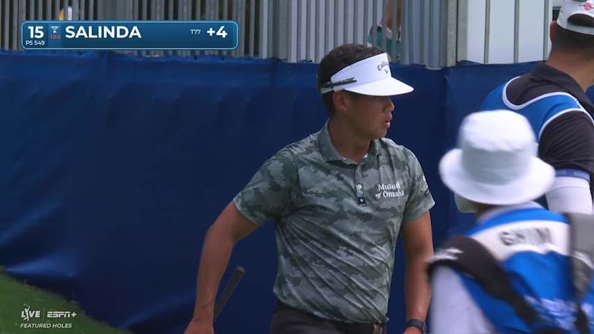 Isaiah Salinda makes birdie on No. 15 at Wyndham