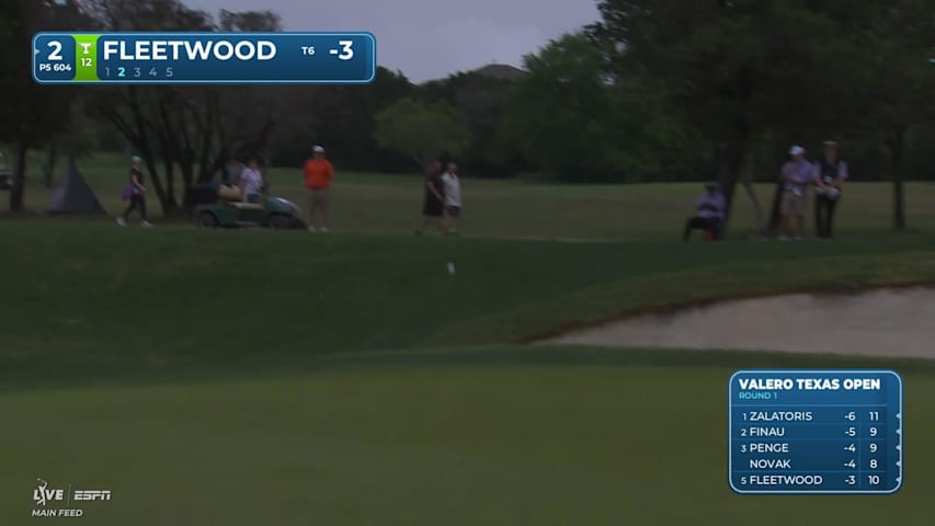 Tommy Fleetwood's 279-yard approach sets up birdie on No. 2 at Valero