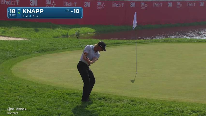 Jake Knapp makes birdie on No. 18 at 3M Open