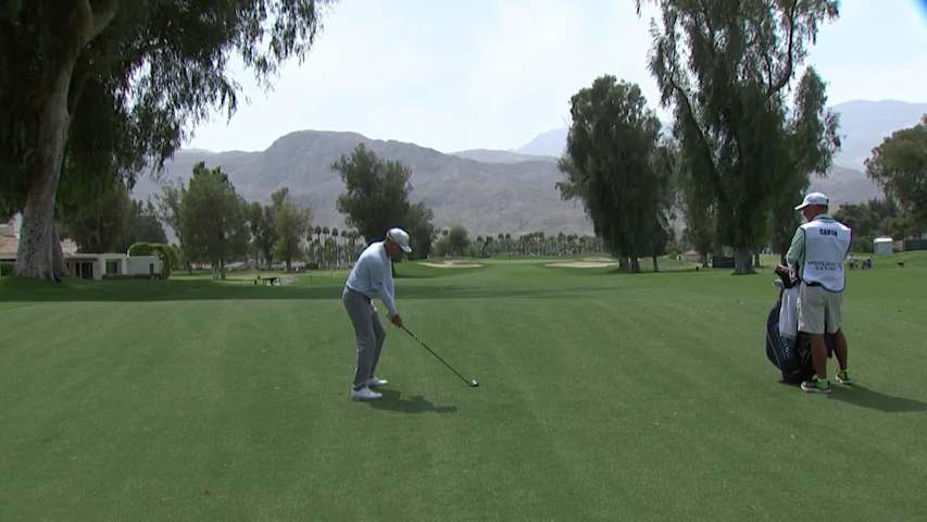 Jason Caron makes birdie on No. 11 at Galleri Classic