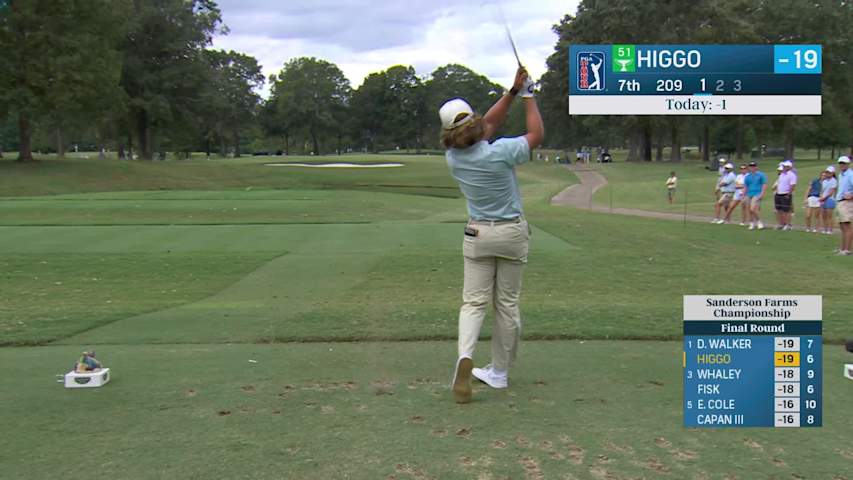 Garrick Higgo hits 209-yard tee shot to 7 feet, sets up birdie on No. 7 at Sanderson Farms