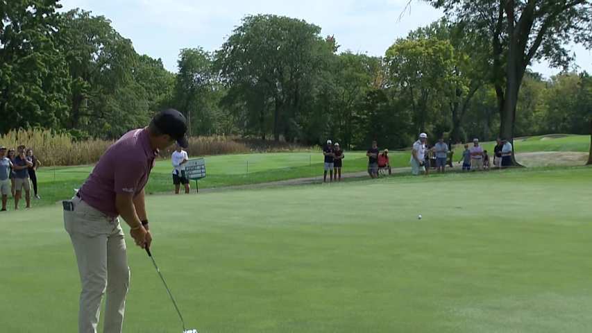 Chandler Blanchet makes par putt on No. 15 at Nationwide Children's
