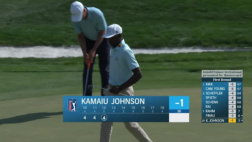Kamaiu Johnson makes birdie on No. 12 at Arnold Palmer