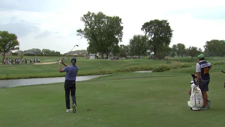 Bo Van Pelt makes birdie putt on No. 14 at Sanford International