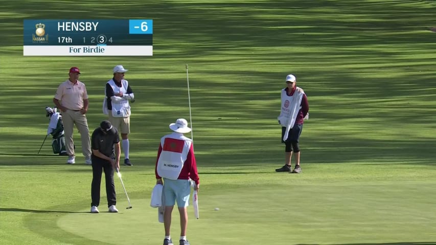 Mark Hensby sinks birdie putt at Trophy Hassan II