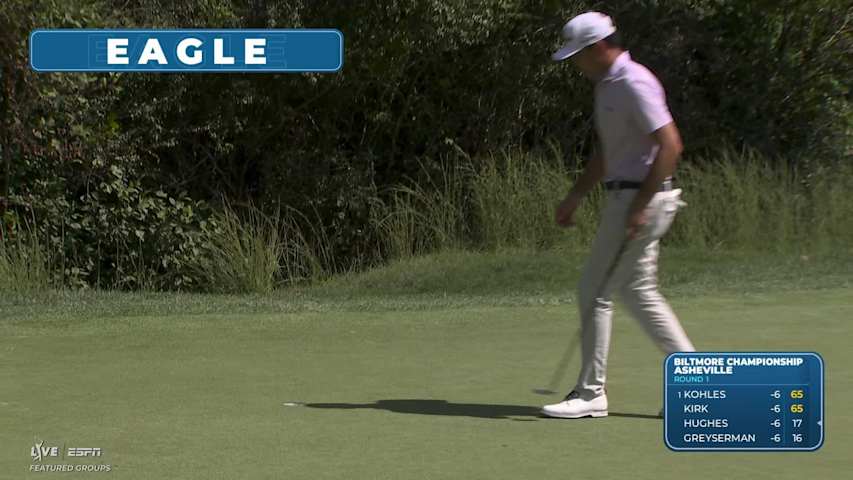 Jackson Suber sinks 21-foot eagle putt on No. 3 at Biltmore Championship