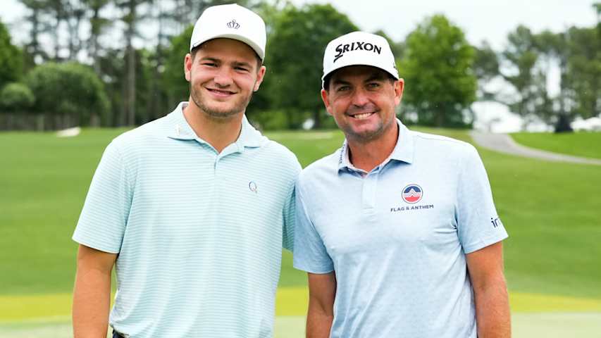 Drake Maye takes on Truist pro-am with Keegan Bradley