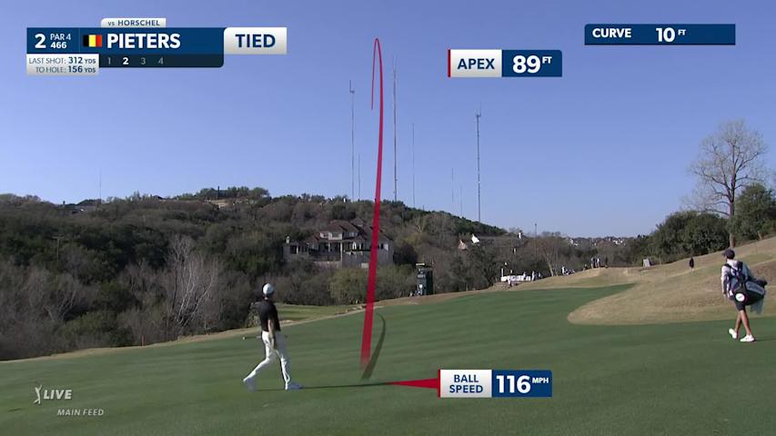 Thomas Pieters sticks approach to set up birdie at WGC-Dell Match Play