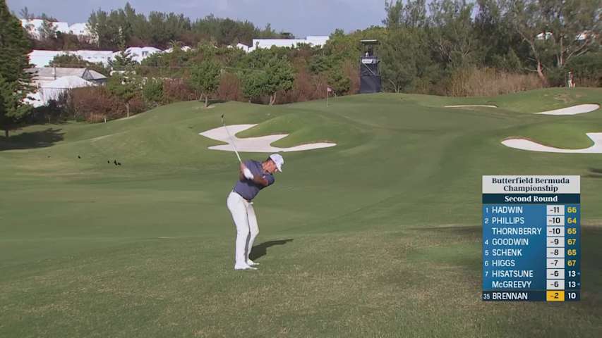 Michael Brennan makes birdie on No. 11 at Butterfield Bermuda