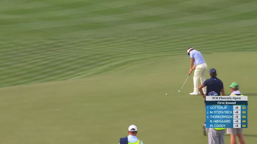 Keith Mitchell sinks 18-foot birdie putt on No. 8 at WM Phoenix Open