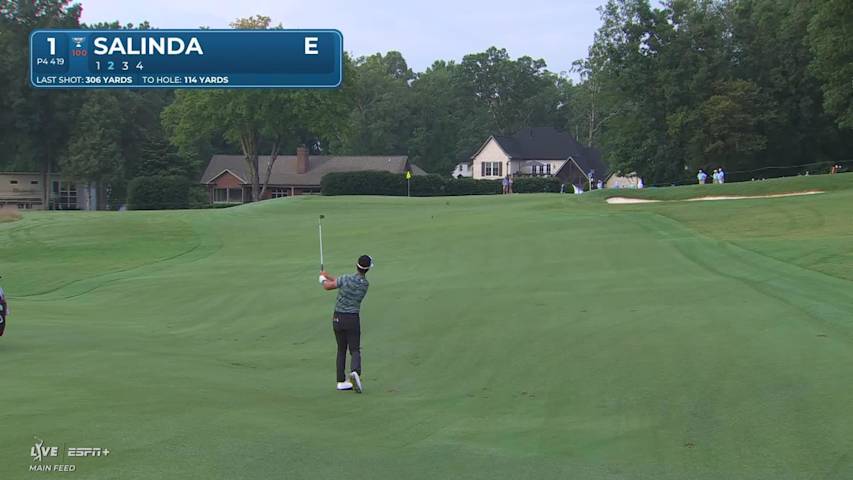 Isaiah Salinda makes birdie on No. 1 at Wyndham