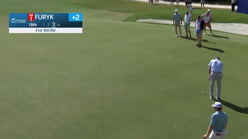 Jim Furyk drains lengthy birdie putt at FURYK & FRIENDS