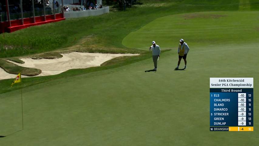 David Branshaw holes long putt for birdie at KitchenAid Senior PGA