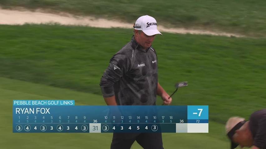 Ryan Fox hits 97-yard approach to 8 feet, sets up birdie on No. 16 at AT&T Pebble Beach