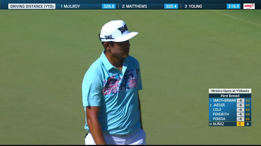 Augusto Núñez sinks 33-foot birdie putt at Mexico Open