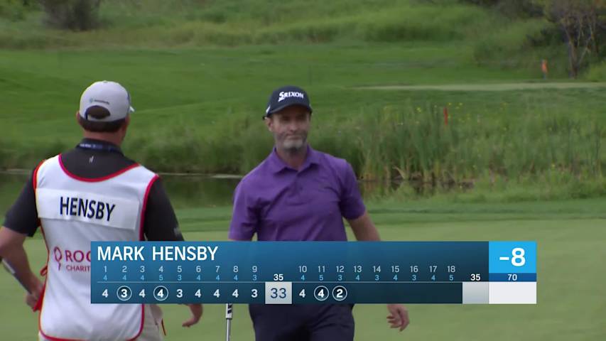 Mark Hensby makes birdie on No. 12 at Rogers Charity Classic
