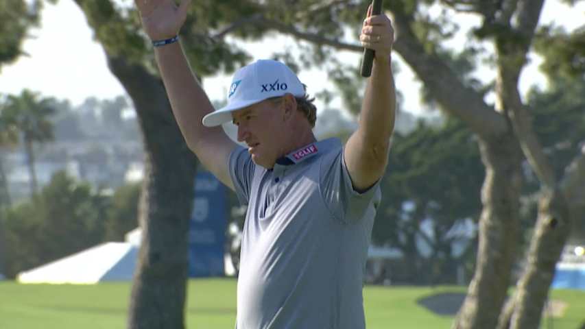 Ernie Els' lengthy eagle putt at the Hoag Classic