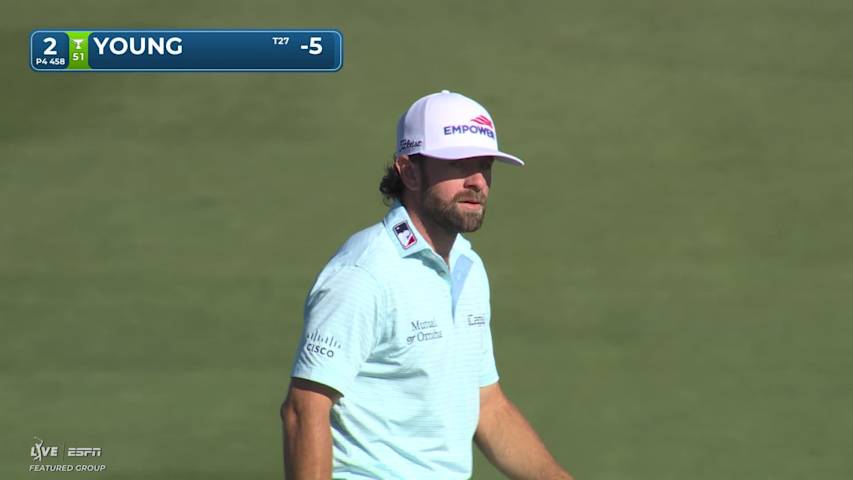 Cameron Young hits 92-yard approach to 6 feet, sets up birdie on No. 2 at WM Phoenix Open