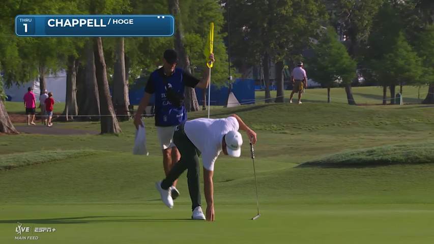 Kevin Chappell makes birdie on No. 1 at Zurich Classic