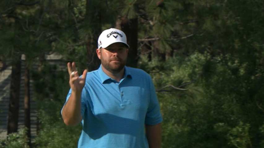 Colt Knost drains a long range birdie at Barracuda