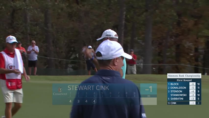 Stewart Cink makes birdie on No. 4 at Simmons Bank Championship