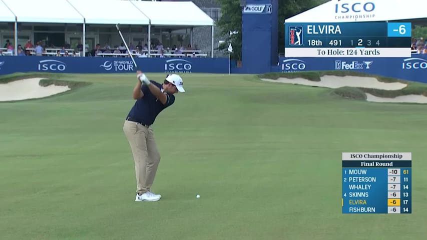 Manuel Elvira makes birdie on No. 18 at ISCO Championship