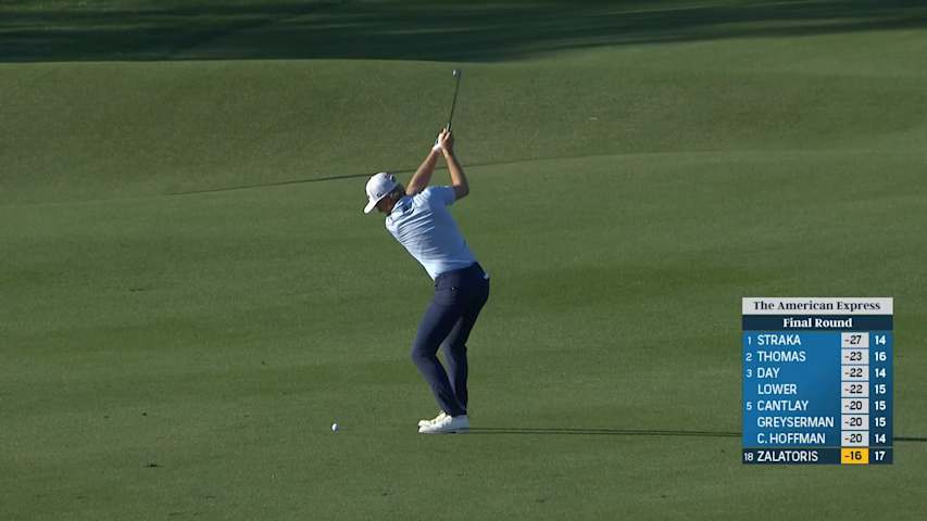 Will Zalatoris goes directly at the pin and birdies to finish round at The American Express