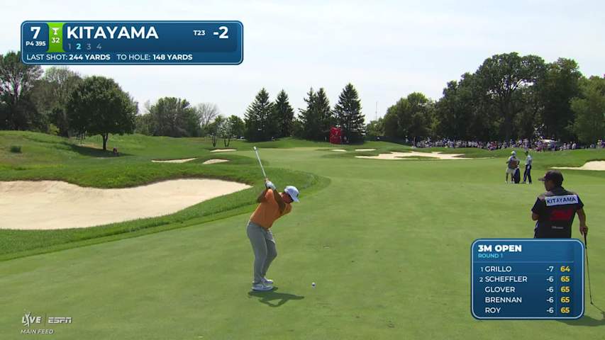Kurt Kitayama's 148-yard approach sets up birdie on No. 7 at 3M Open