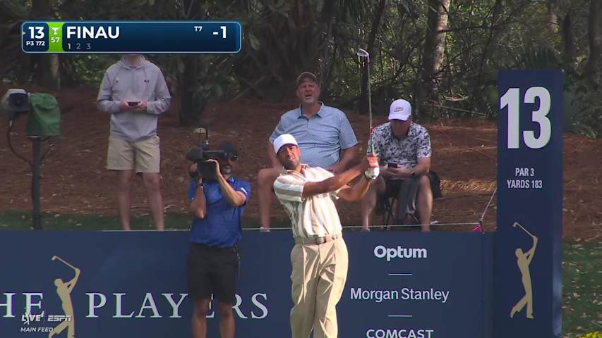 Tony Finau hits 175-yard drive to 15 feet, sets up birdie on No. 13 at THE PLAYERS
