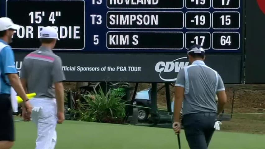 Byeong Hun An makes clutch birdie on No. 16 at Wyndham