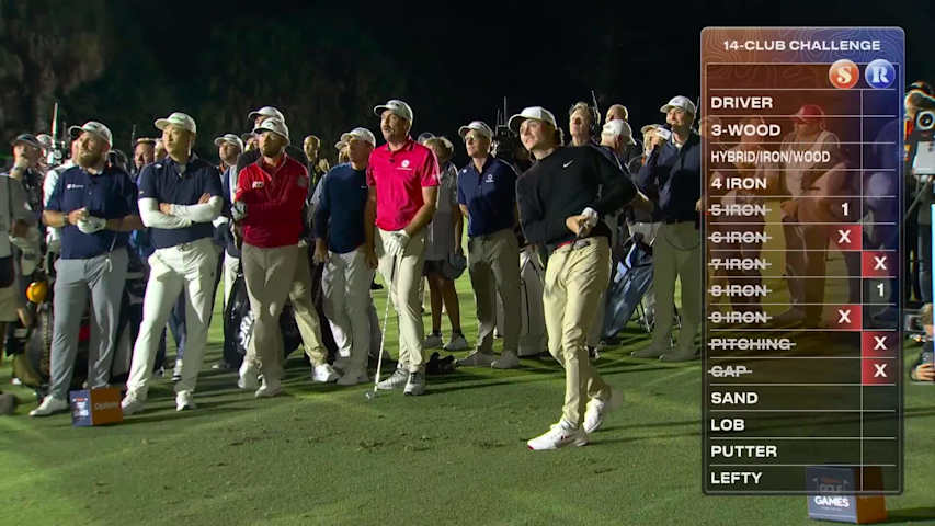 Luke Clanton pulls off crazy shots in 14-club challenge at 'Golf Channel Games'