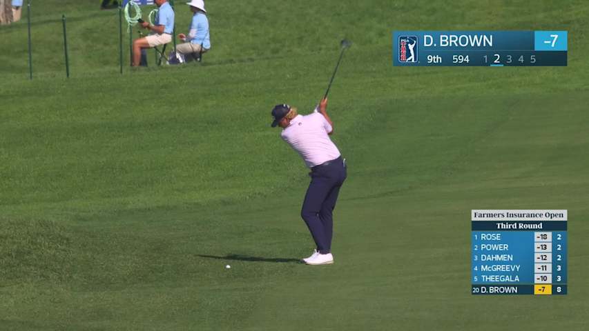 Daniel Brown hits 285-yard approach to 6 feet, sets up eagle on No. 9 at Farmers