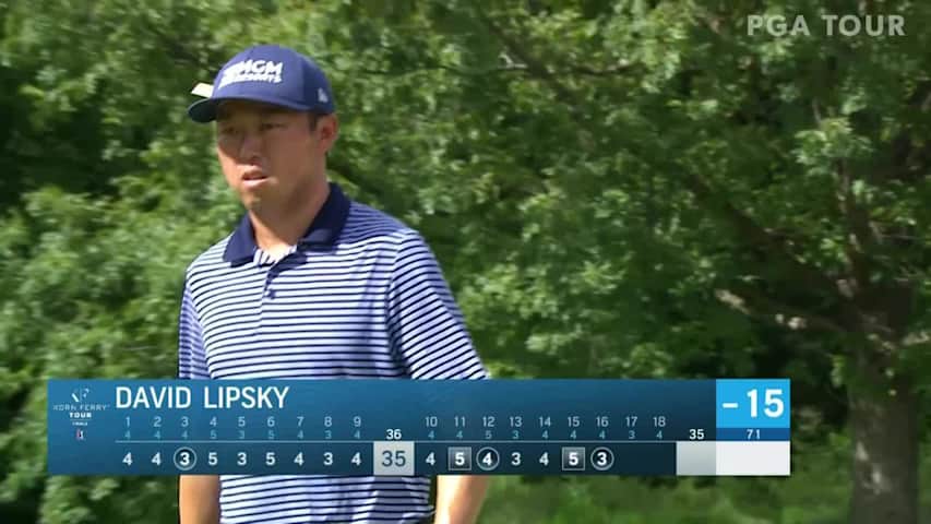 David Lipsky makes short birdie putt at Nationwide Children's