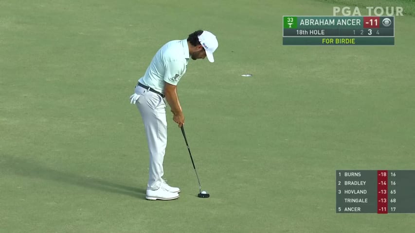 Abraham Ancer makes 17-foot birdie putt on No. 18 at Valspar
