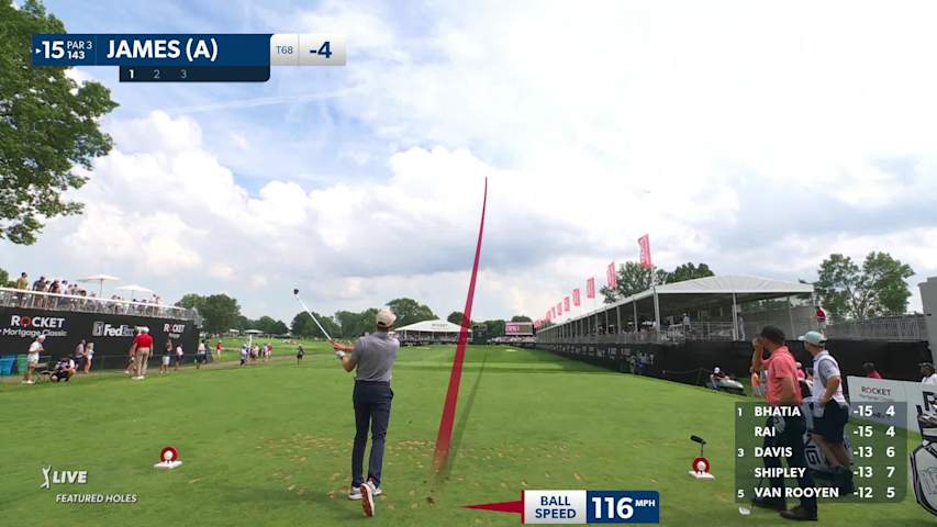 Benjamin James makes birdie on No. 15 at Rocket Mortgage