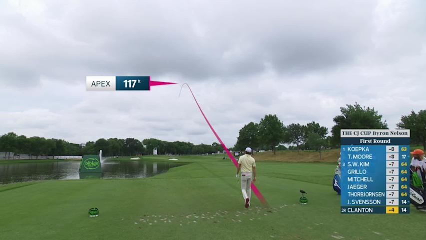 Luke Clanton hits tee shot to 5 feet, sets up birdie on No. 15 at THE CJ CUP