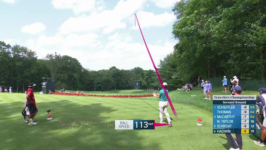 Adam Hadwin nearly aces No. 11 at Travelers