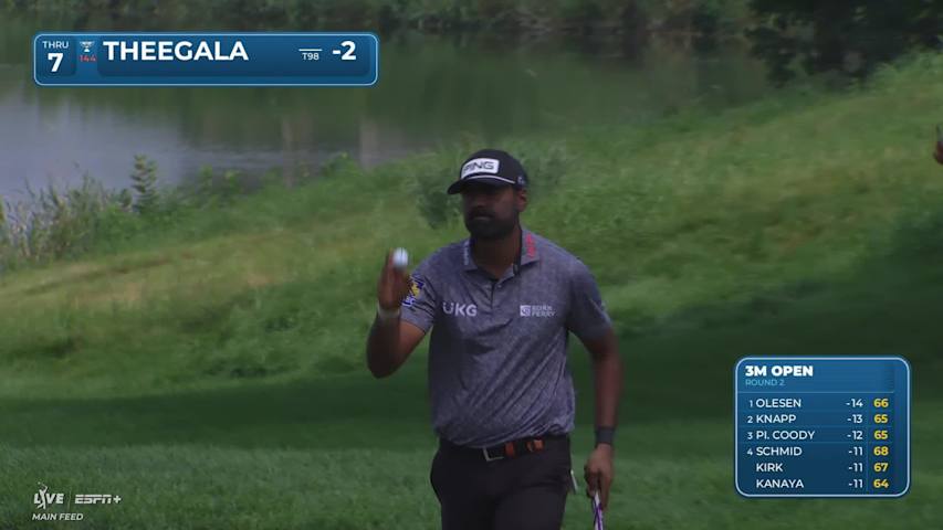 Sahith Theegala makes birdie on No. 7 at 3M Open