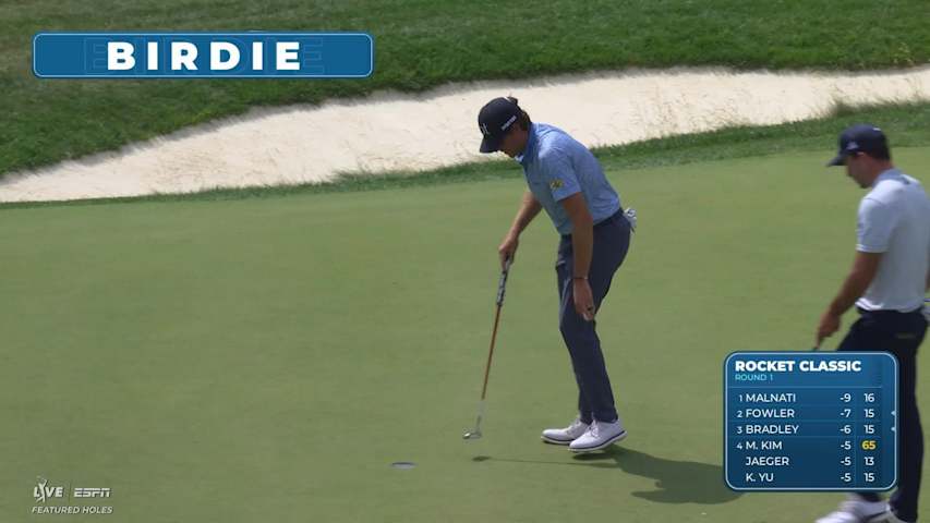 Adam Schenk hits tee shot to 6 feet, sets up birdie on No. 5 at Rocket Classic